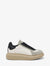 Alexander McQueen Men's Oversized Retro Sneaker in Off White/grey/black