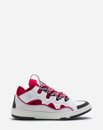 LANVIN LEATHER CURB SNEAKERS