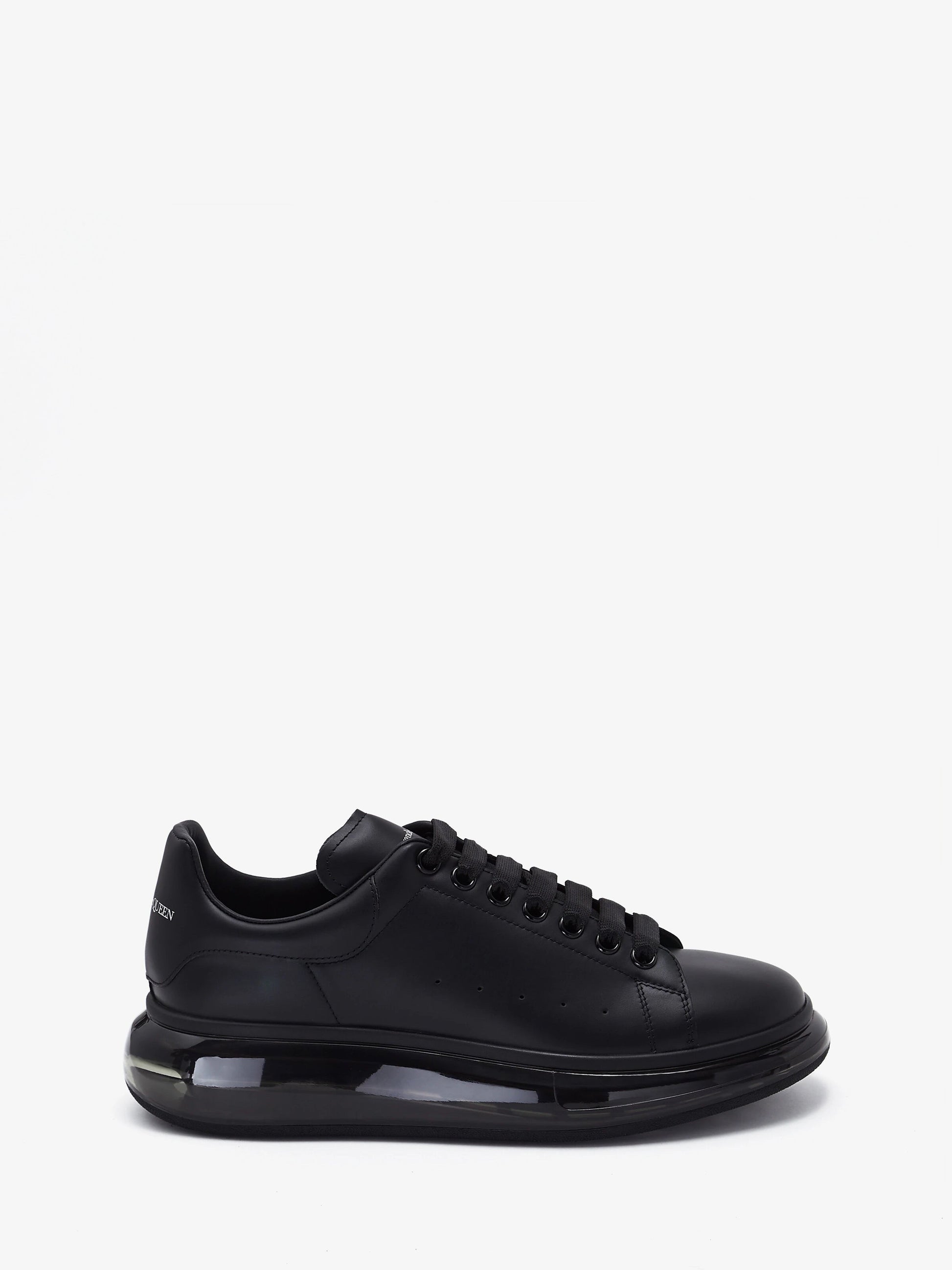 Alexander McQueen Men's Oversized Transparent Sole Sneaker in Black