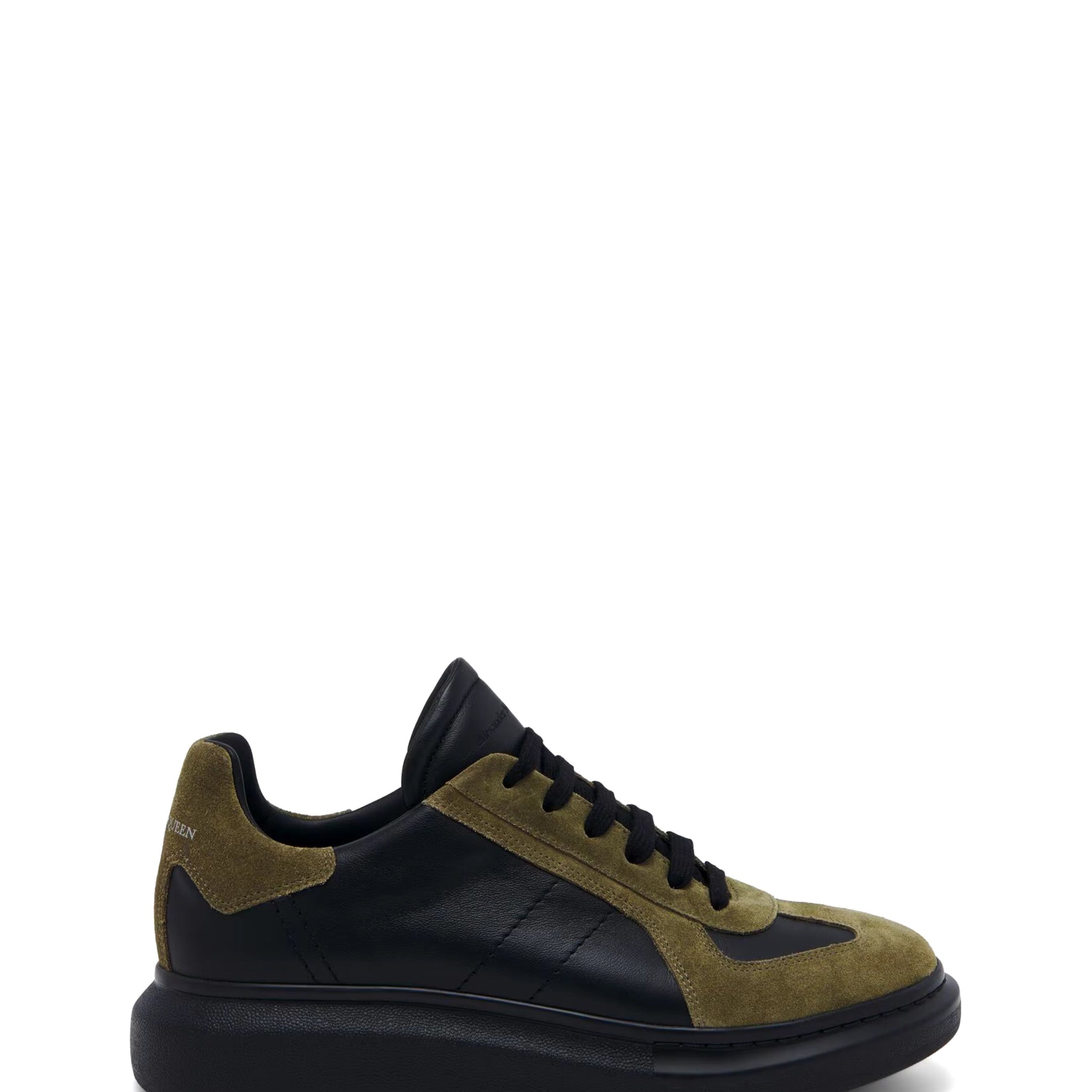 ALEXANDER McQUEEN Men's Oversized Retro Sneaker in Black/khaki