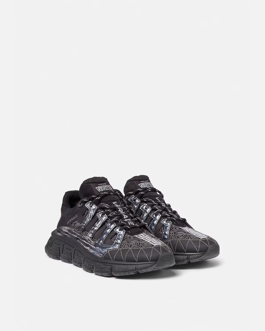 VERSACE TRIGRECA SNEAKERS IN BLACK