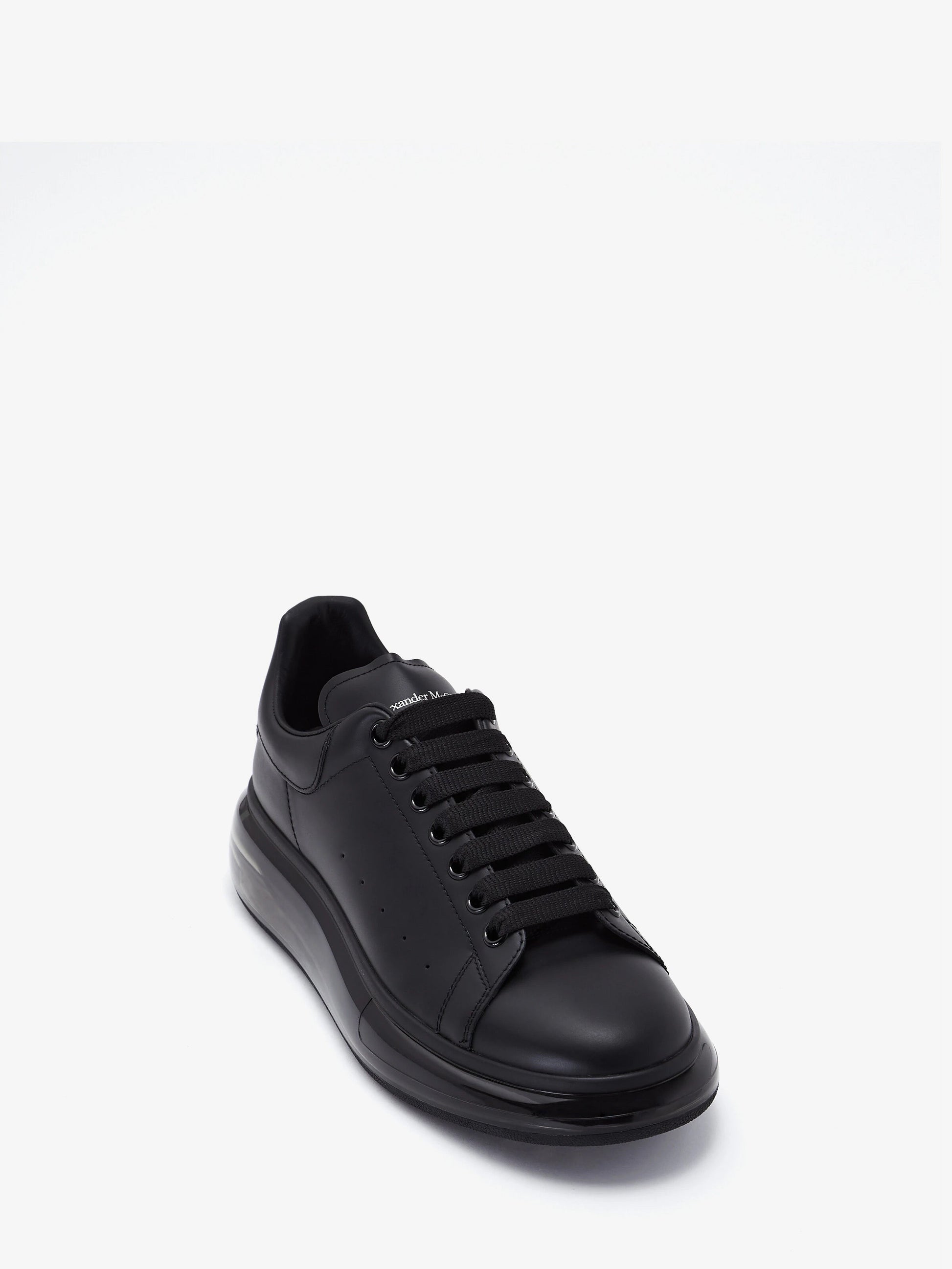 Alexander McQueen Men's Oversized Transparent Sole Sneaker in Black