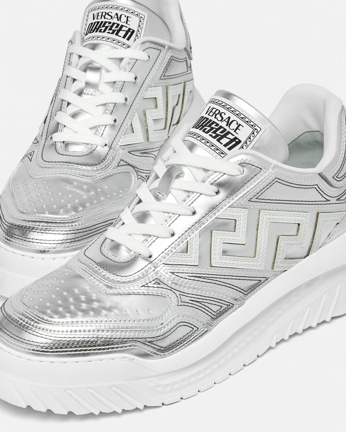 VERSACE METALLIC GRECA ODISSEA SNEAKERS