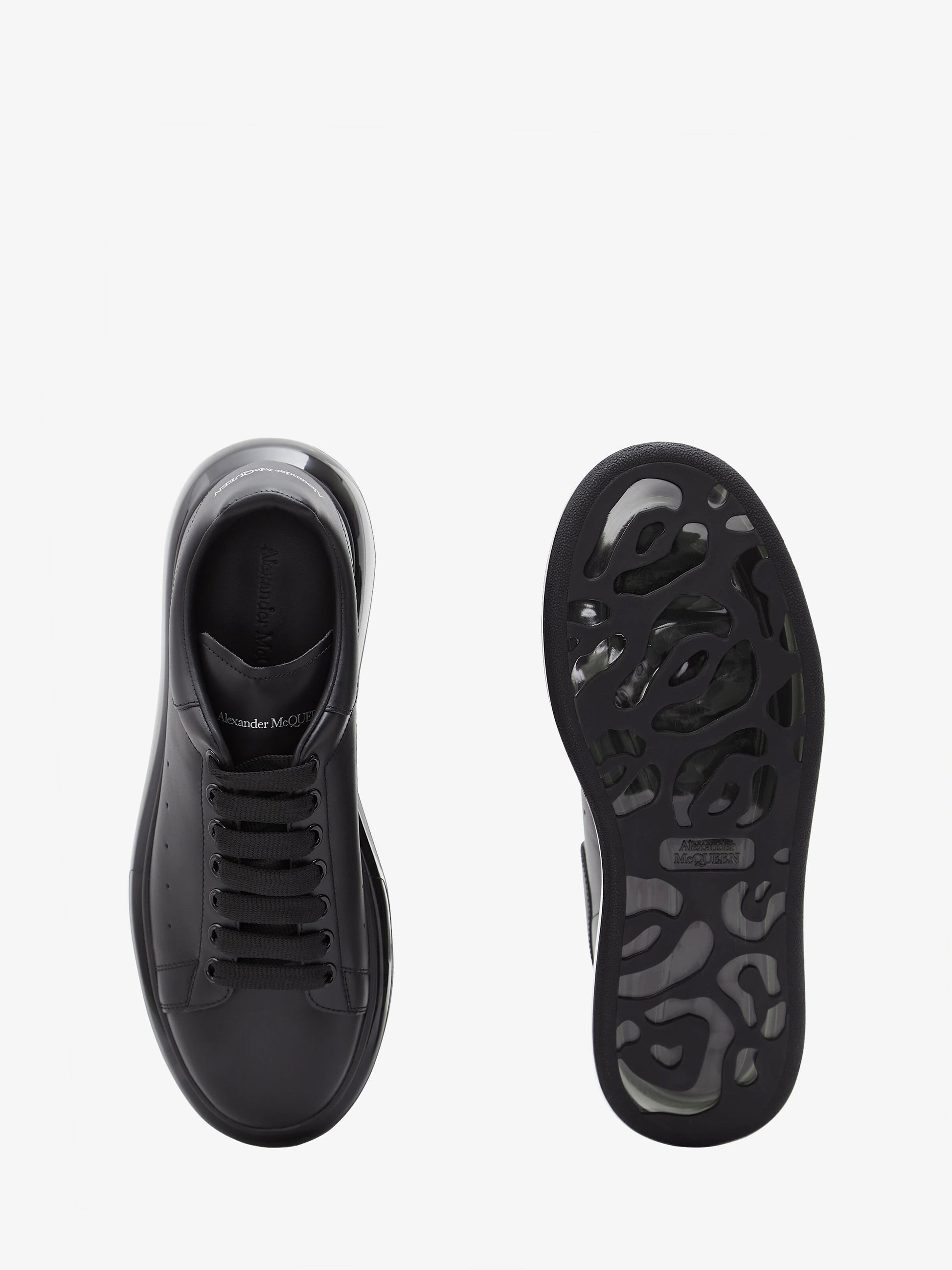 Alexander McQueen Men's Oversized Transparent Sole Sneaker in Black