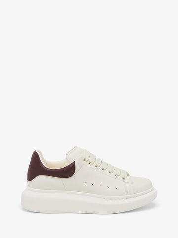 Alexander McQueen Men's Oversized 
Sneaker in Off-white/bordeaux