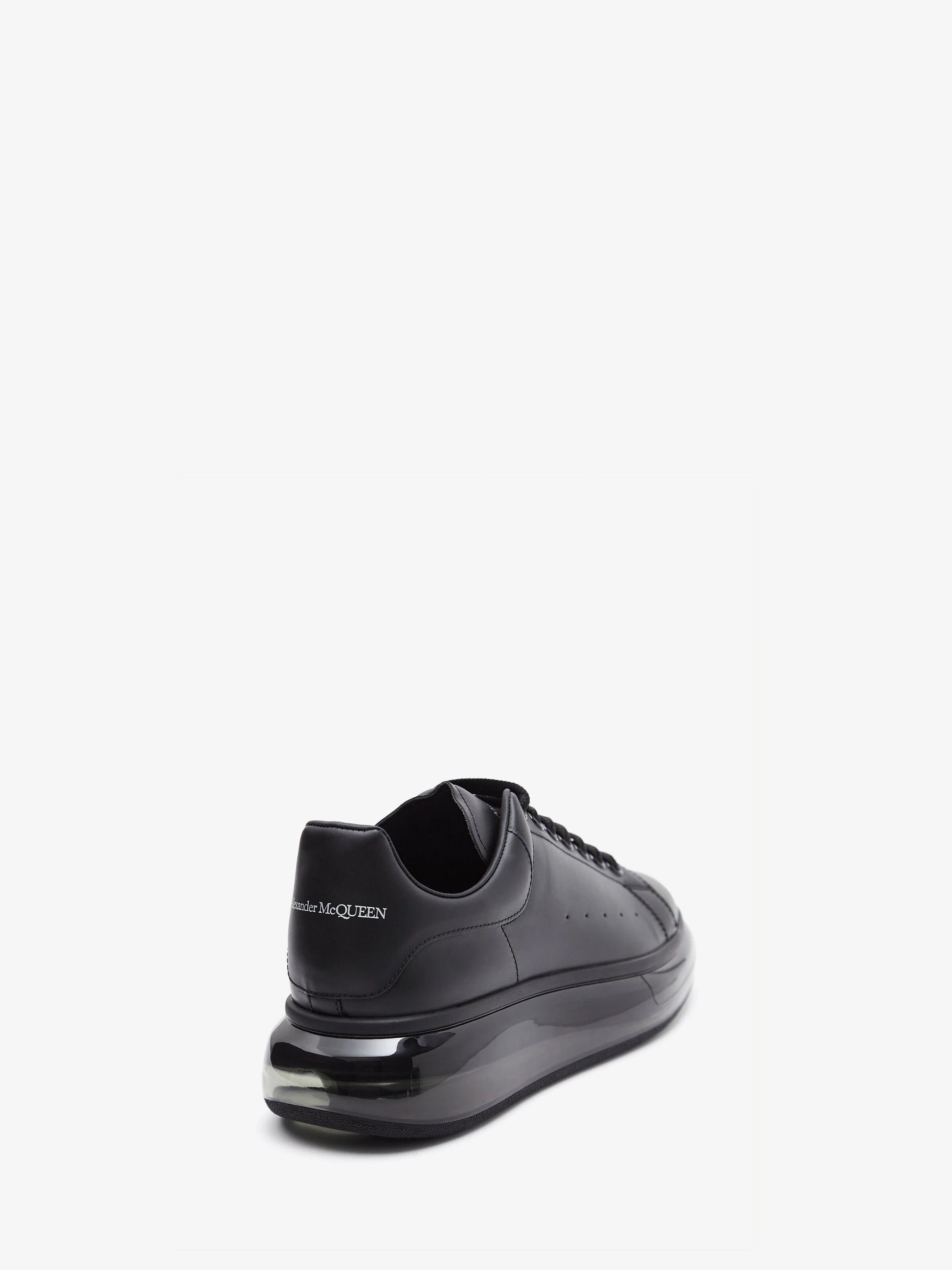 Alexander McQueen Men's Oversized Transparent Sole Sneaker in Black